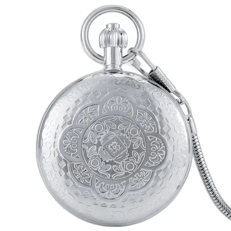Montre à Gousset Argent Automatique Oriental Flower