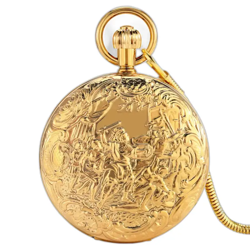 Montre à Gousset Double Clapet Luxe Or avec un design élégant et raffiné