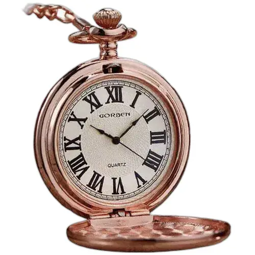 Montre à Gousset Quartz Or Rose Chasseur avec un élégant design en or rose