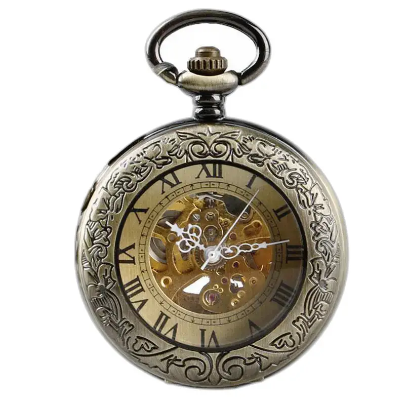 Montre à Gousset Romaine Mécanique Luxe avec un design antique et orné
