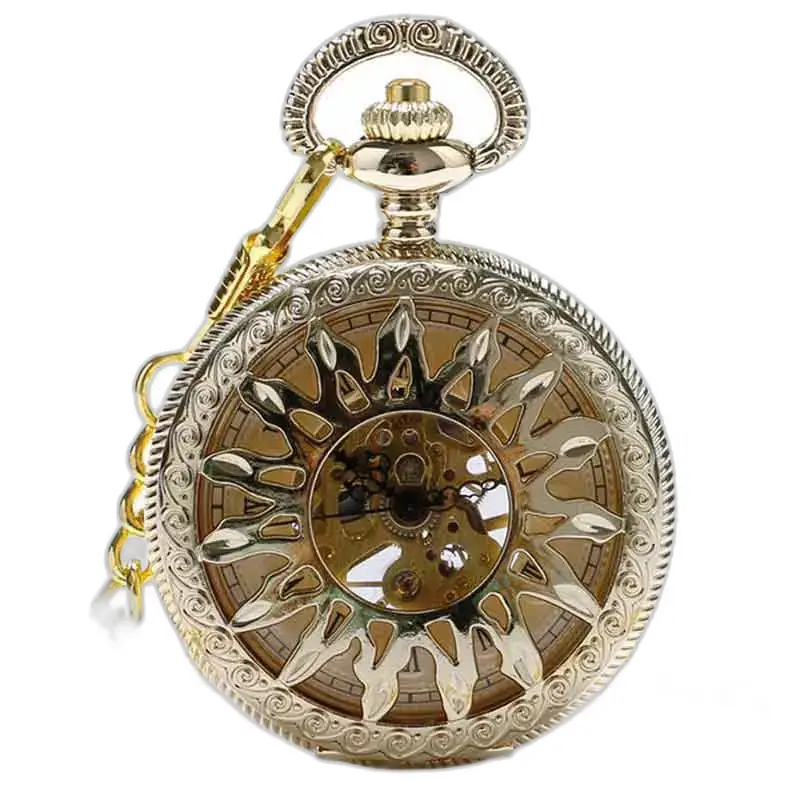 Montre de Poche à Gousset Luxe Diamant avec design éclatant en diamant d’or
