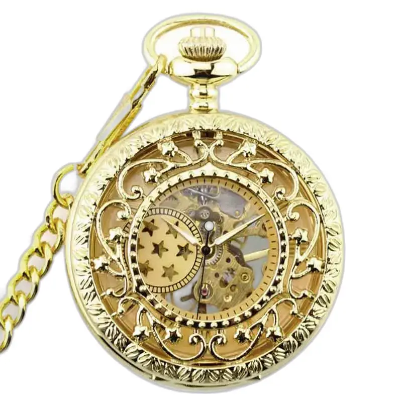 Montre de Poche à Gousset Luxe Lolite D’or, élégante montre en or ornée