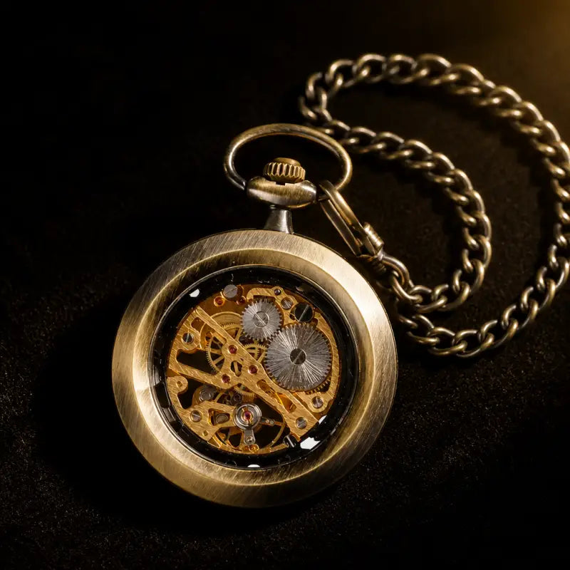 Montre à Gousset Mécanique Squelette Homme - Univers Gousset