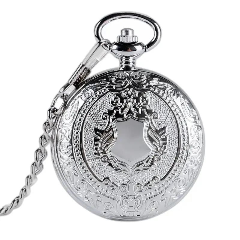 Belle Montre à Gousset Mécanique Argent Remontage Manuel avec chaîne en argent