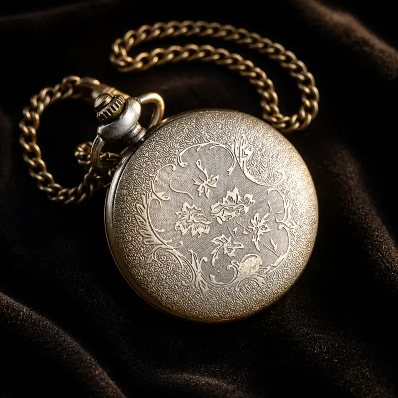 Montre à Gousset Quartz Collier Fleurs Femme - Univers Gousset