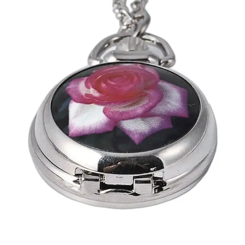 Collier Montre Rose Lady Acier Inoxydable Elegance
