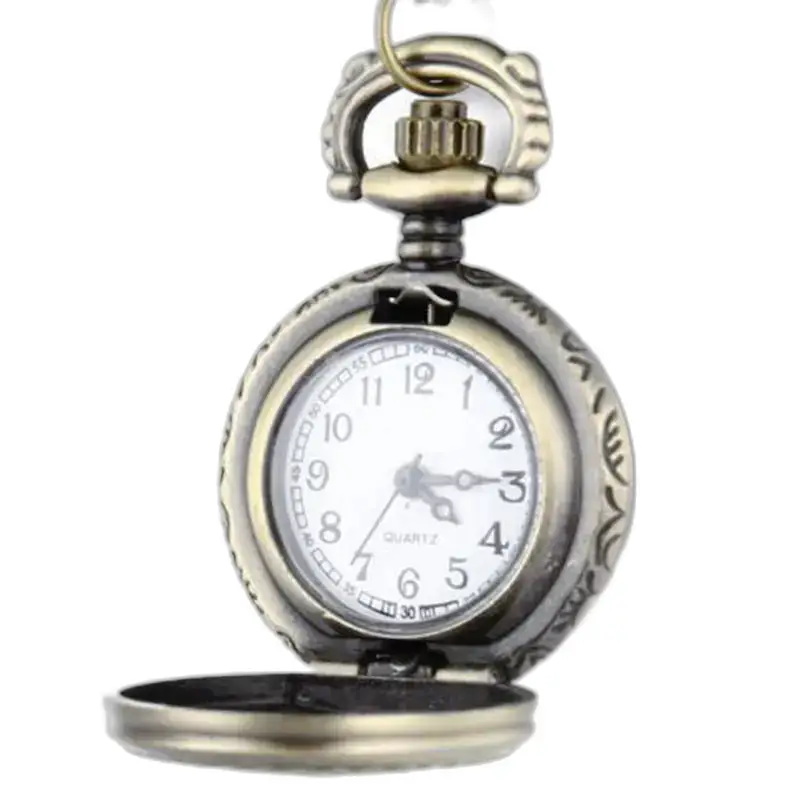 Collier Montre Vintage Femme Argent Bronze