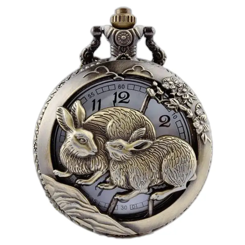 Gousset Horoscope Chinois Montre Collier Bronze - Boeuf