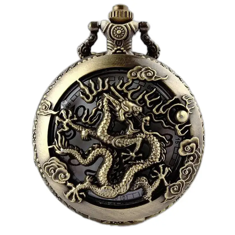 Gousset Horoscope Chinois Montre Collier Bronze - Chien