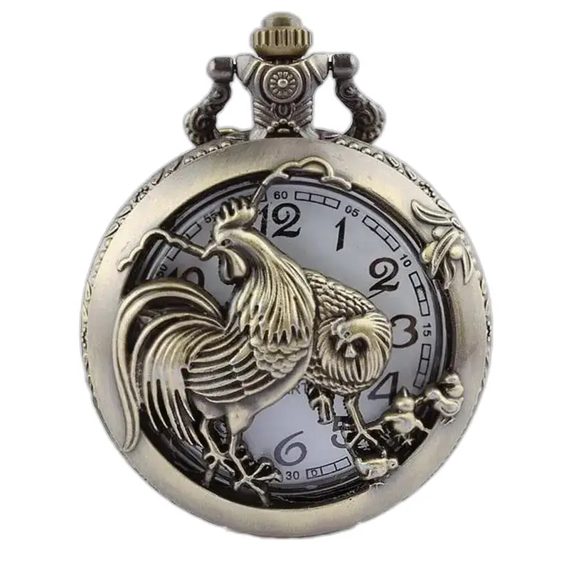 Gousset Horoscope Chinois Montre Collier Bronze - Dragon
