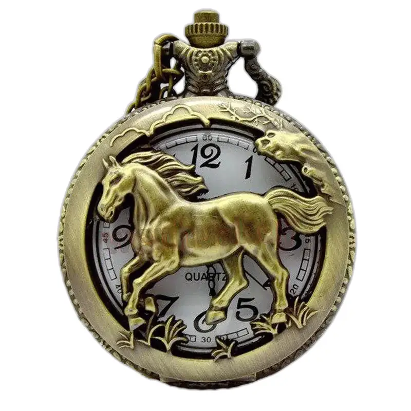 Gousset Horoscope Chinois Montre Collier Bronze - Tigre