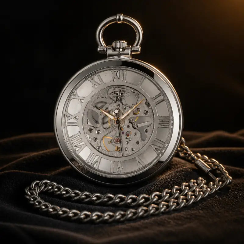 Montre à Gousset Mécanique Squelette Homme - Univers Gousset