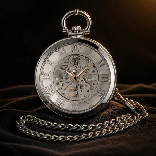 Montre à Gousset Mécanique Squelette Homme - Univers Gousset