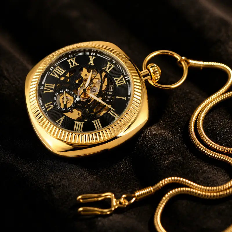 Montre à Gousset Mécanique Chiffres Romains Homme - Univers Gousset