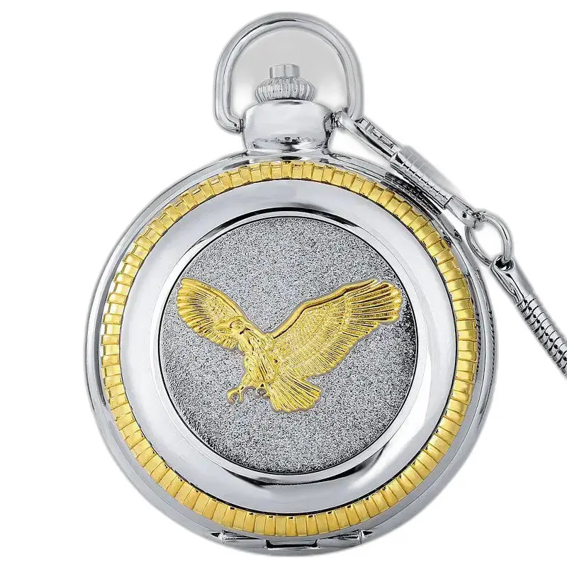 Montre à Gousset Aigle Or et Argent Luxe