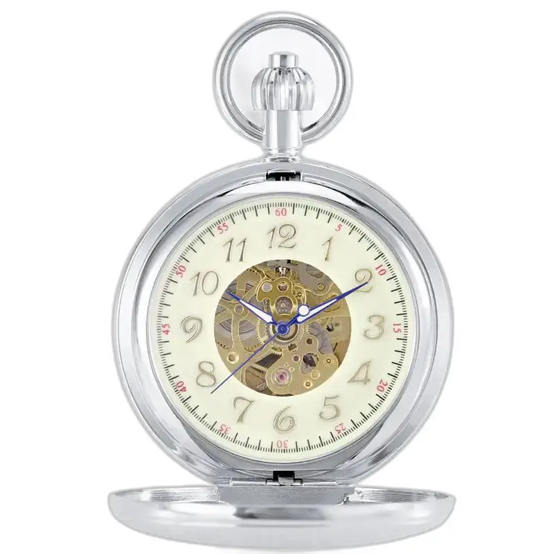 Montre à Gousset Argent Automatique Oriental Flower