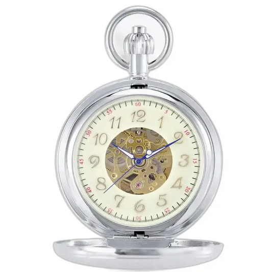 Montre à Gousset Argent Automatique Oriental Flower