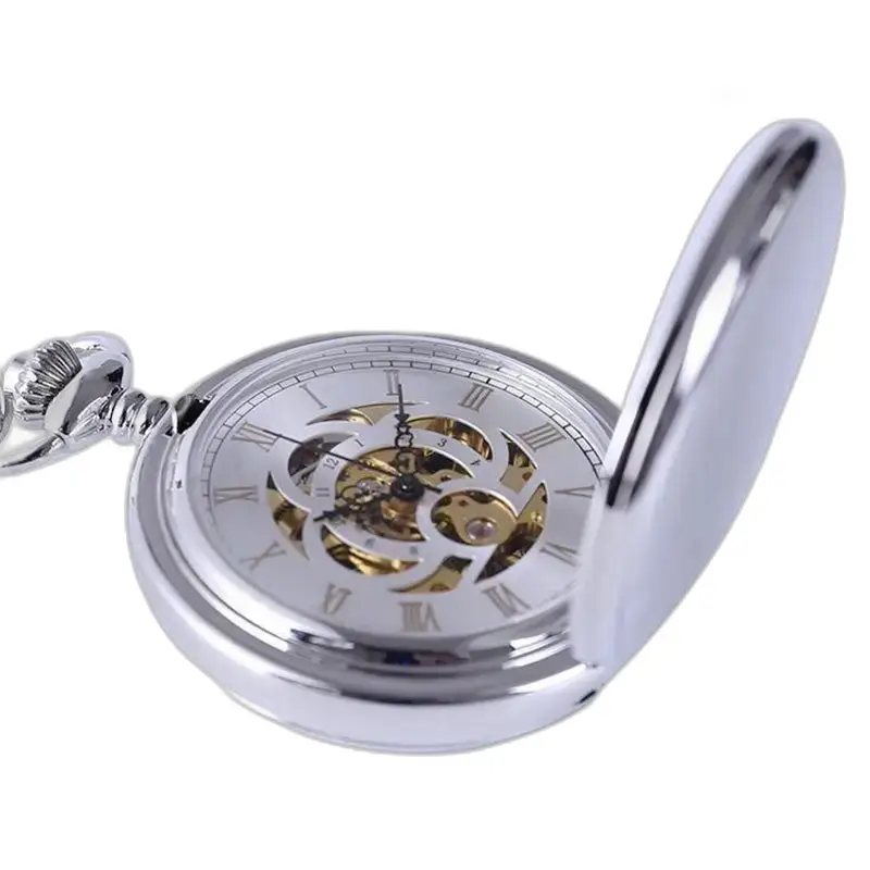Montre à Gousset Argent Double Clapet Mécanique Chic