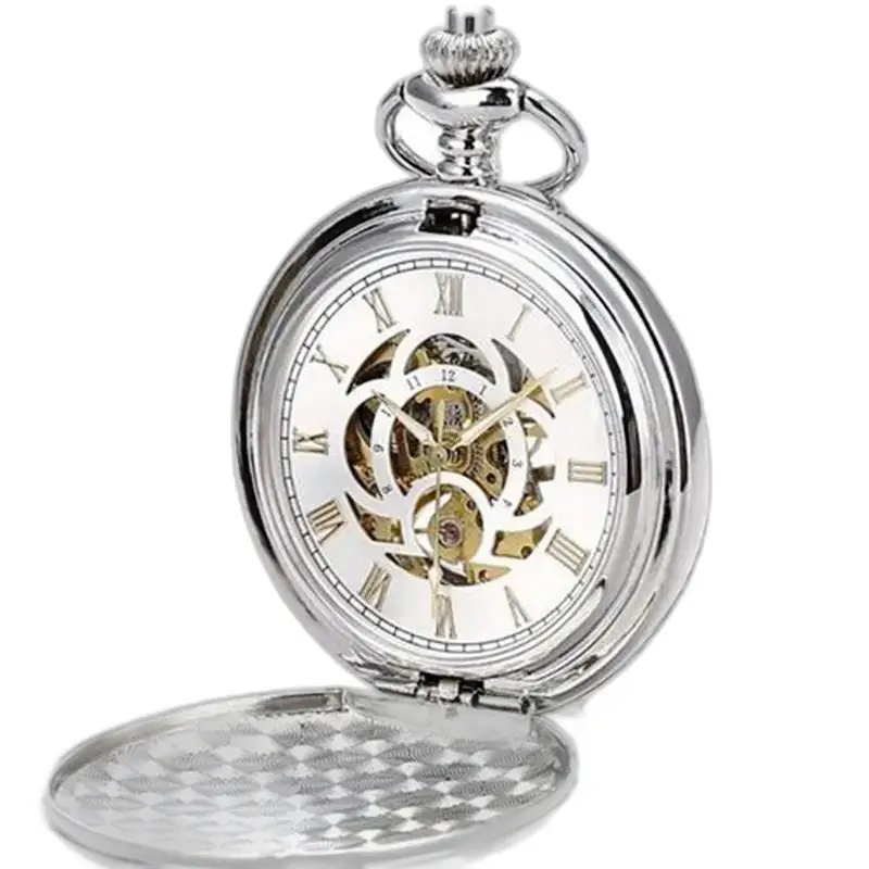 Montre à Gousset Argent Double Clapet Mécanique Chic