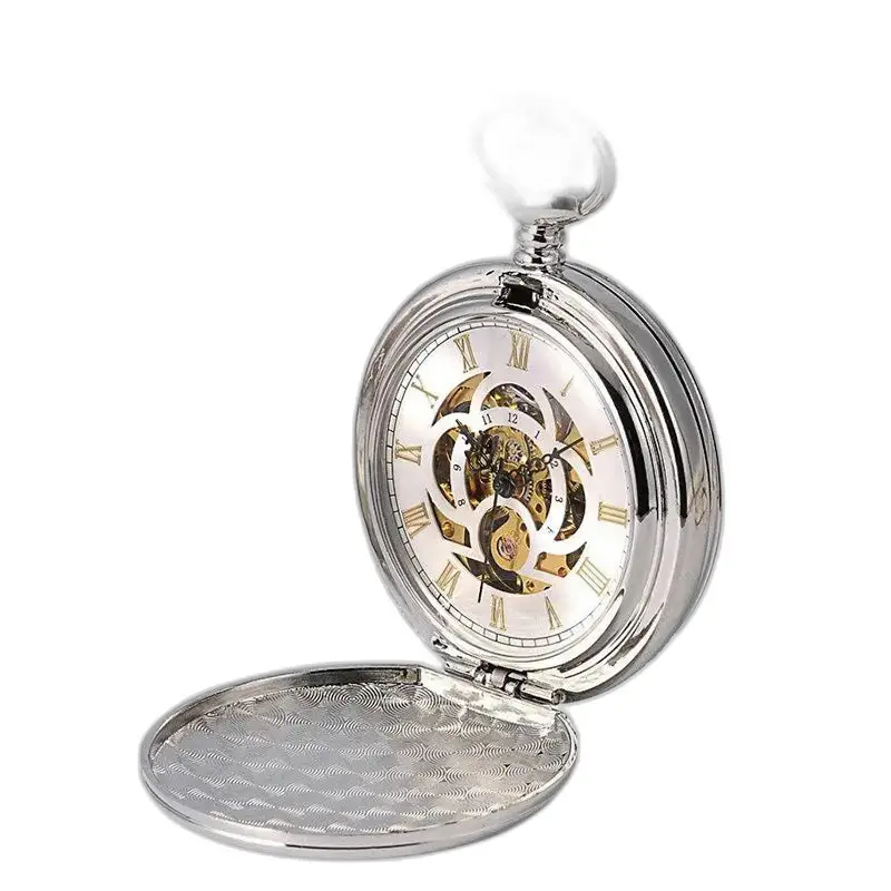 Montre à Gousset Argent Double Clapet Mécanique Chic