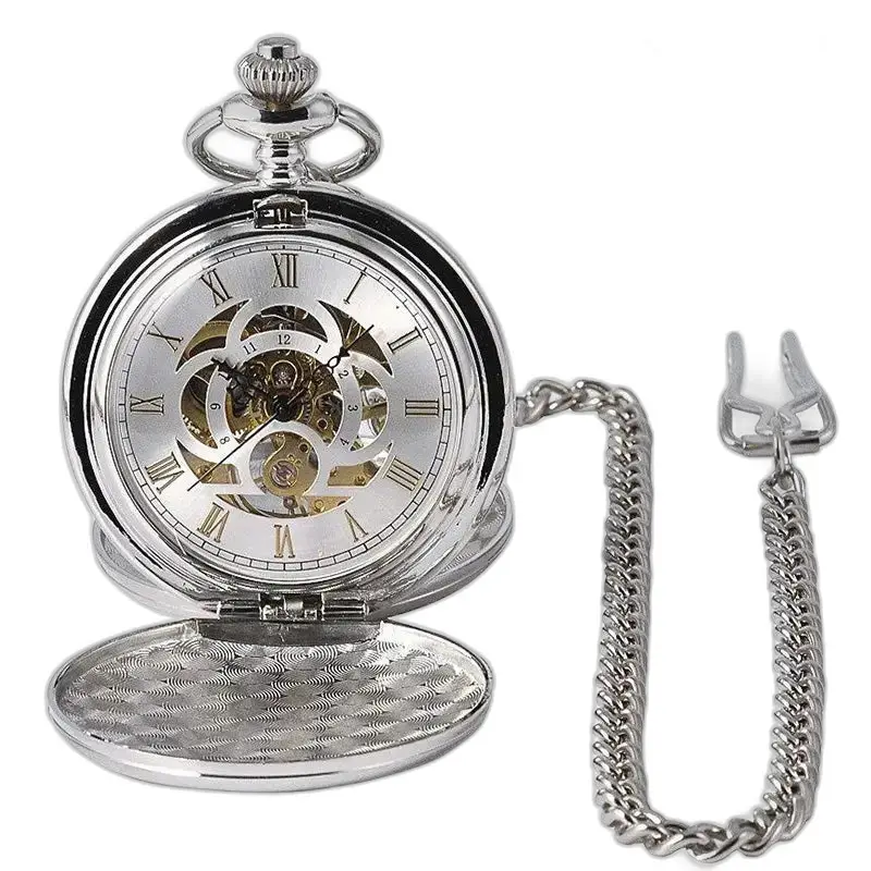Montre à Gousset Argent Double Clapet Mécanique Chic