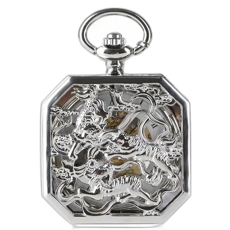 Montre à Gousset Argent Octogonale Mécanique Luxe