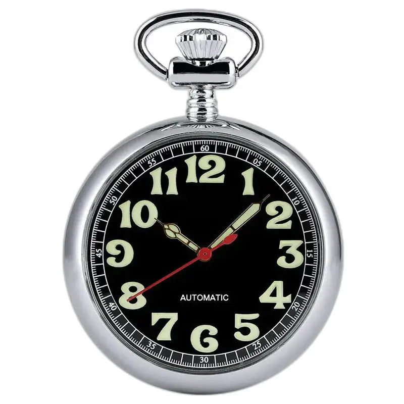Montre à Gousset Automatique Cadran Ouvert Chic - Or