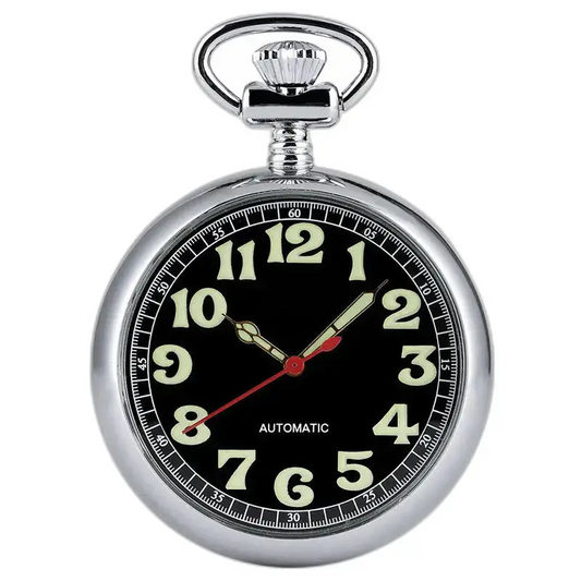 Montre à Gousset Automatique Cadran Ouvert Chic - Or