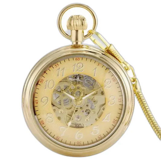 Montre à Gousset Automatique Cadran Ouvert Luxe - Argent