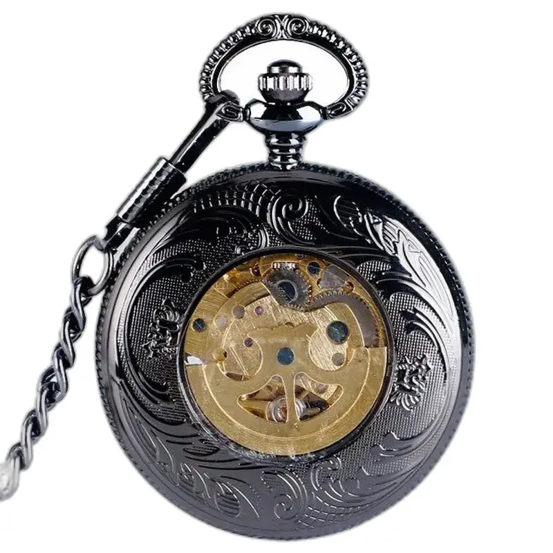 Montre à Gousset Automatique Mystic Hearth Noir