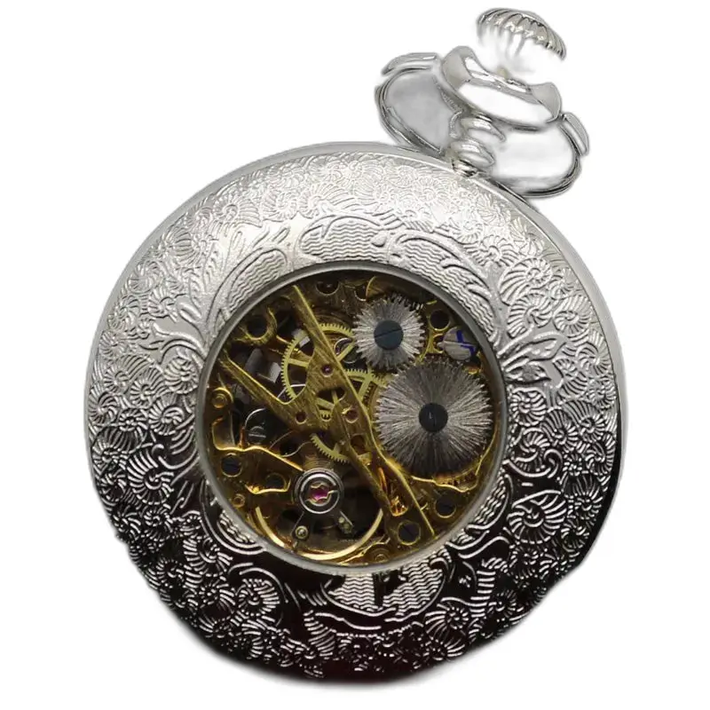 Montre à Gousset Black Flower Chic