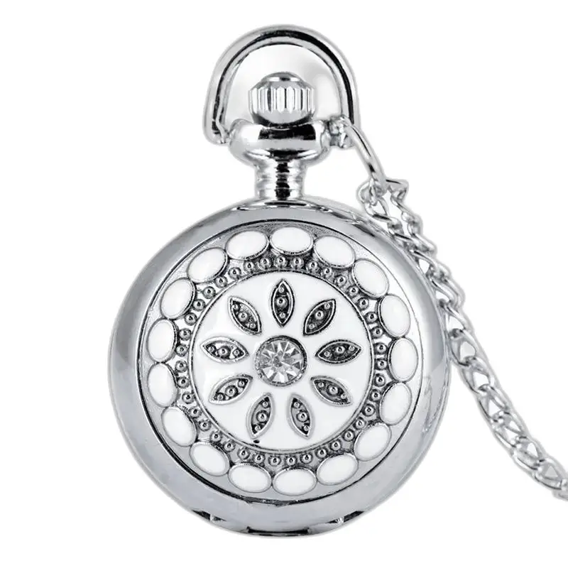 Montre à Gousset Chic Pearl’s Flower Argent