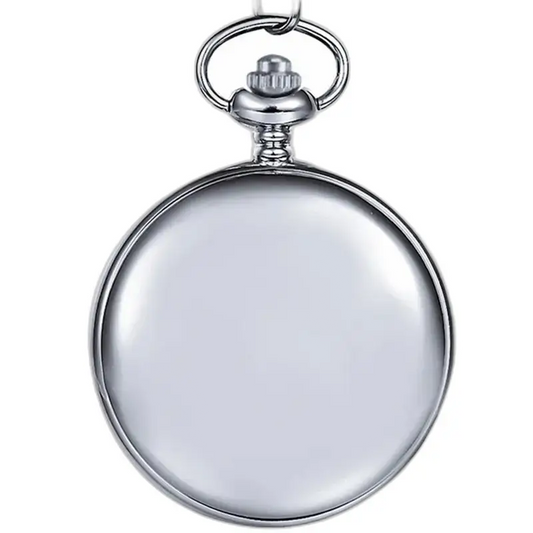 Montre à Gousset Classique Double Clapet Chic - Argent