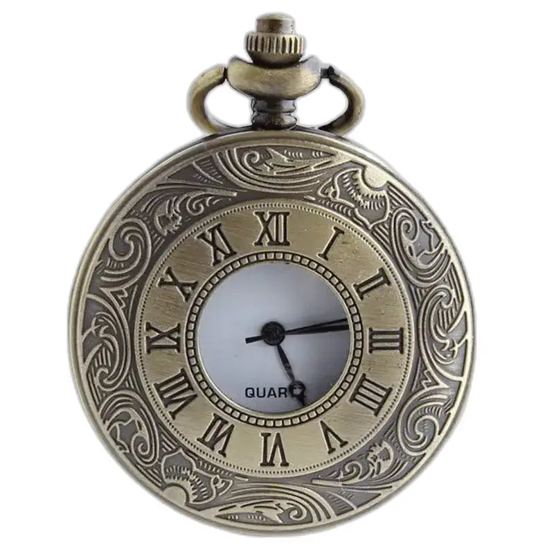 Montre à Gousset Collier Demi Chasseur Vintage - Noir