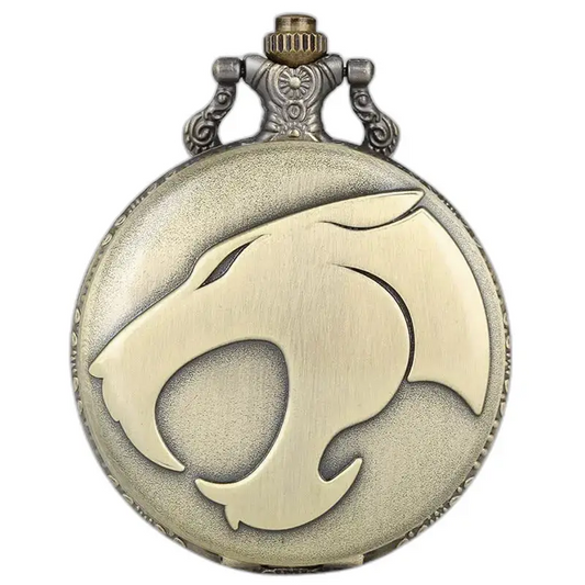 Montre à Gousset Collier Panthère en Bronze