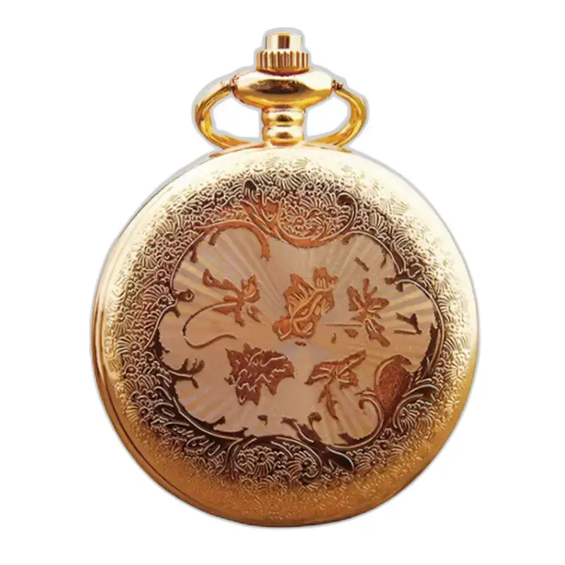 Montre à Gousset Collier Pendentif Classique Or et Pierres