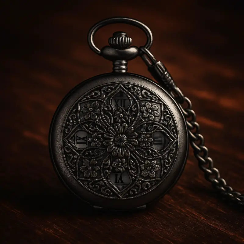 Montre à Gousset Collier Quartz Japonais Fleur Relief - Optimized