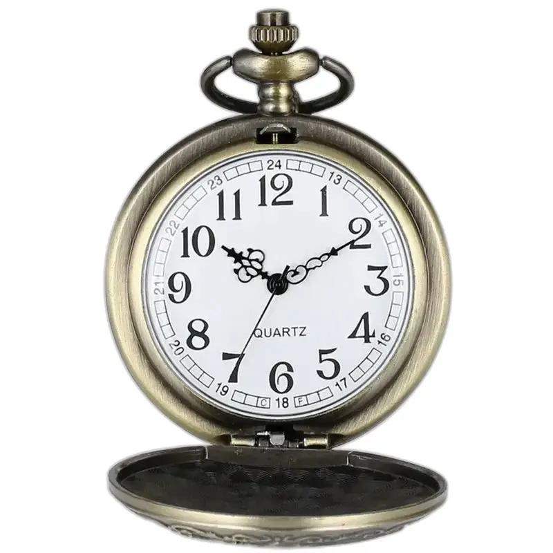 Montre à Gousset Collier Style Fantaisie Bronze