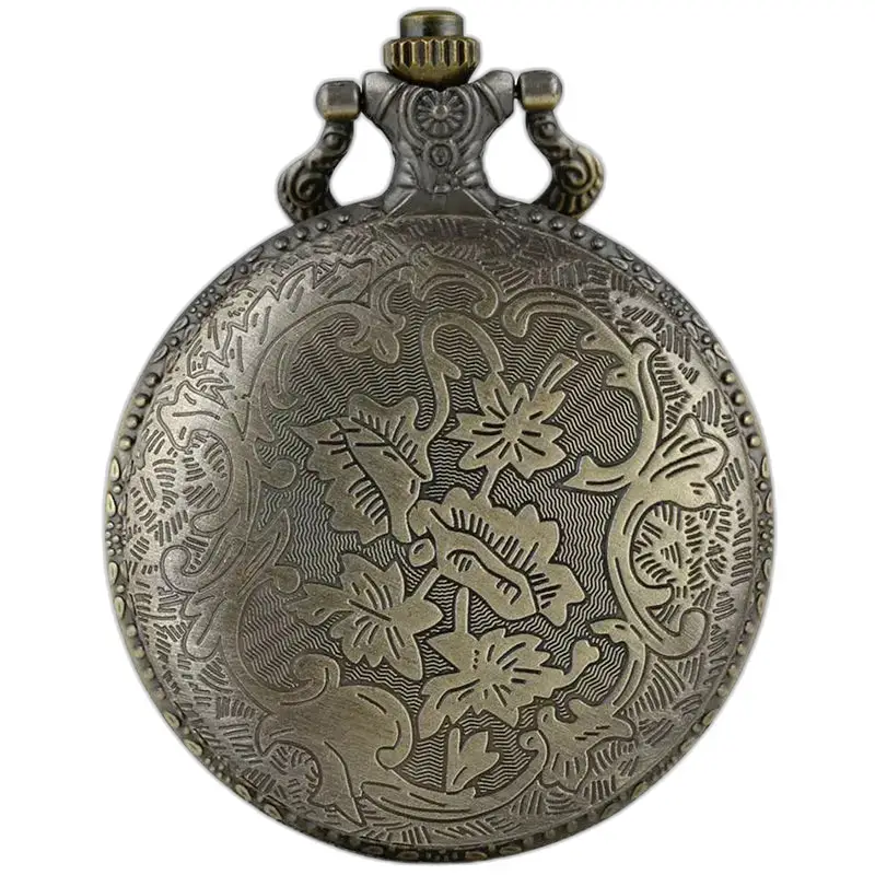 Montre à Gousset Collier Style Fantaisie Bronze