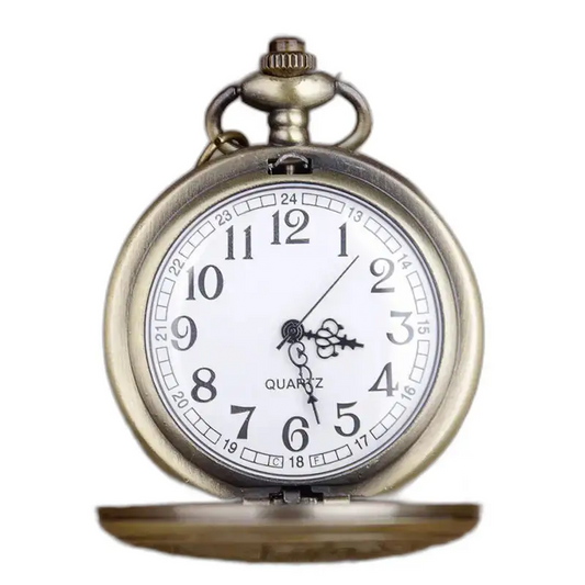Montre à Gousset Collier Vintage émeraude