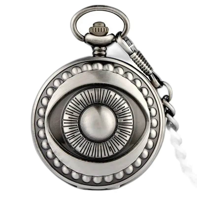 Montre à gousset cuivre magnifique avec design argenté et élégant