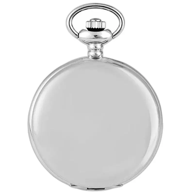 Montre à Gousset Demi Chasseur Mécanique Chic en argent, élégante et classique