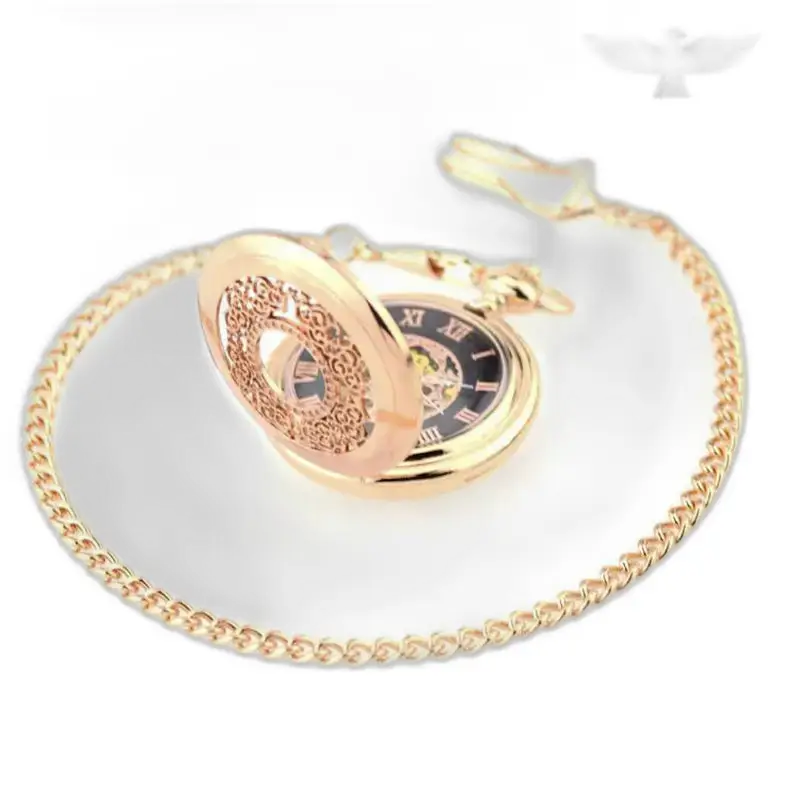 Montre à Gousset Demi Chasseur Or Rose avec mouvement mécanique élégant