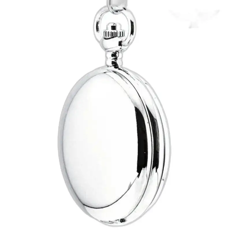 Montre à gousset Double Clapet Mécanique Chic avec un élégant boîtier en argent
