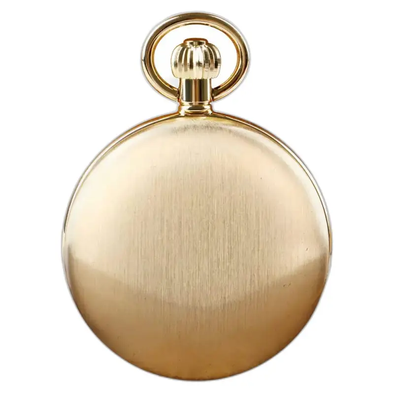 Montre à gousset double luxury avec boîtier en or élégant pour homme et femme