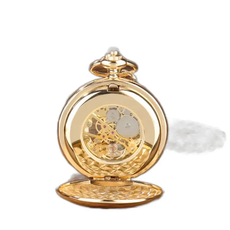 Montre à gousset Golden Memory Luxe ouverte avec un design élégant en or