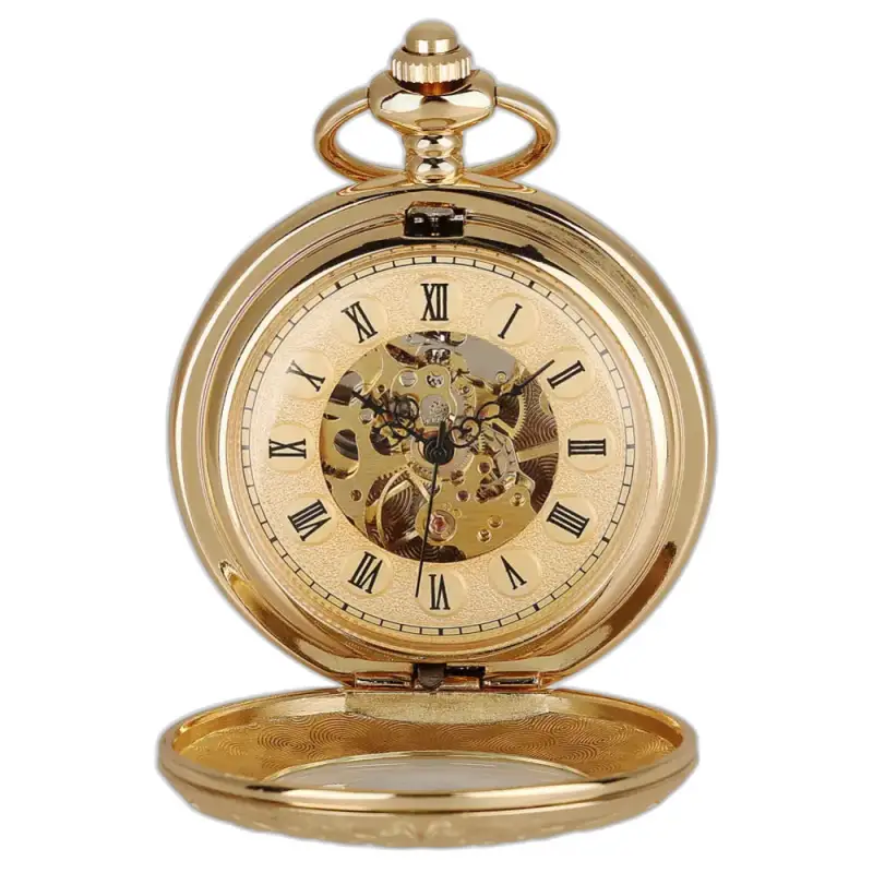 Montre à gousset Golden Memory Luxe avec un design en or classique et élégant