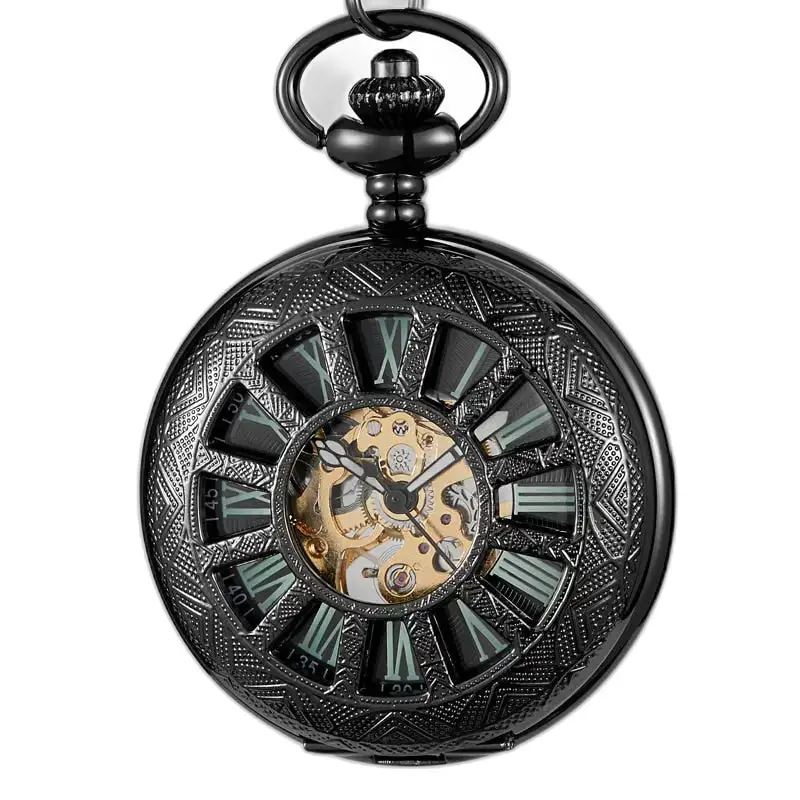 Montre à Gousset Lumineuse Spider Ruins avec un cadran noir élégant
