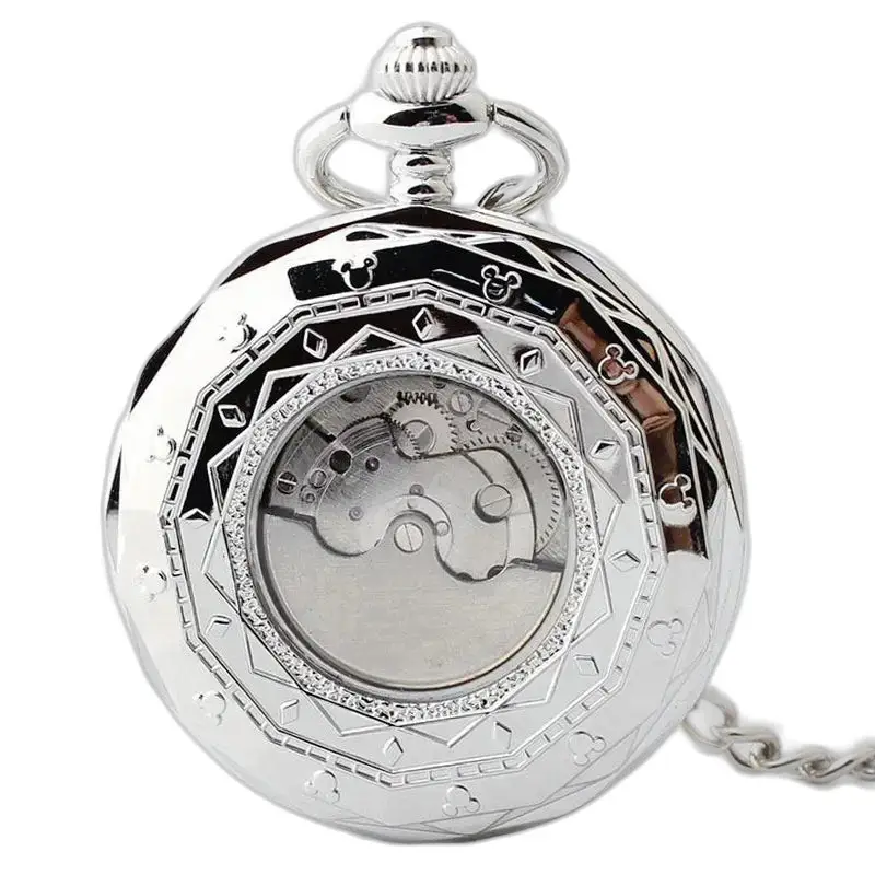 Montre à gousset Lune Luxe Homme Femme avec mécanisme visible et phase lunaire