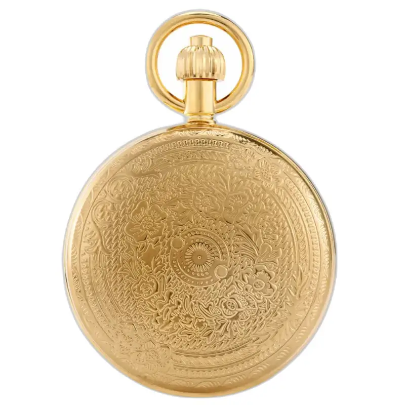 Montre à Gousset Luxe Bird Gold Garden avec un magnifique design en or ornée